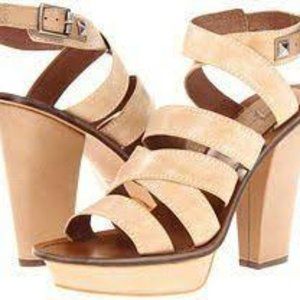 7 For All Mankind Hartford Platform Natural Sandal.  SZ 7.5 M